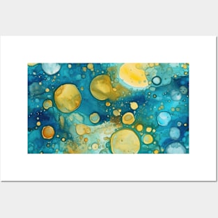 Abstract oil and water mix background Posters and Art